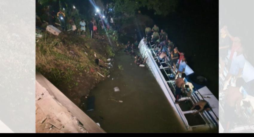 BREAKING: Bus plunges into river killing 10